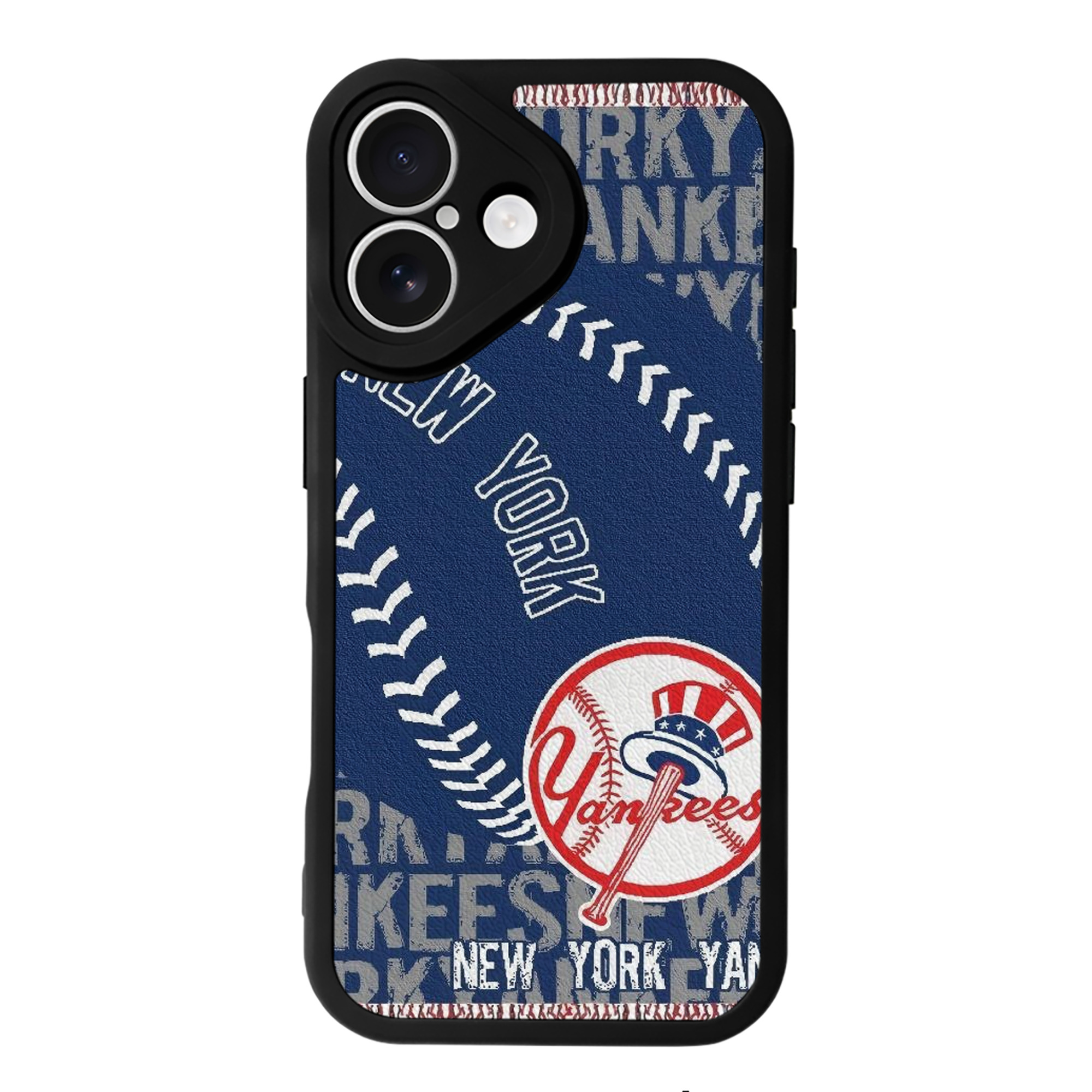 New York Yankees 198 IPhone 16 Silicone Leather Case – UV Print, Lambskin Texture – Perfect Fit, Wireless Charging Compatible, Scratch Resistant, Precise Cutouts – Stylish Protection For IPhone 16